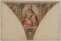 Design for the decoration of a pendentive with Saint Gregory the Great