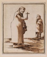 Caricature of two mendicant friars