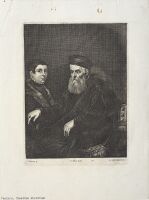Portrait of an old man and a boy