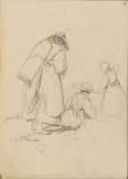 Two women and a girl (recto)