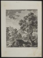 Landscape with the holy family (?)