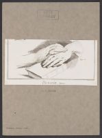 Study of hands closed over a book
