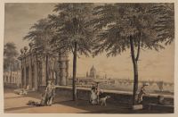View from the Terrace of York Buildings, London, with Saint Paul cathedral in the distance