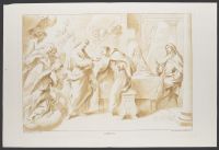 Plate 97:  The Supper of Christ, St. Peter of Alcantara, and St. Theresa of Avila