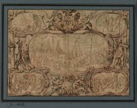 Scenes from the Passion of Christ in an ornamental frame (recto)