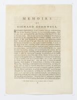 Memoirs of Richard Cromwell