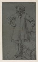 Standing male youth in contemporary dress (recto)