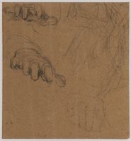 Studies of hands - studies for 'Duncan Gray' (recto)