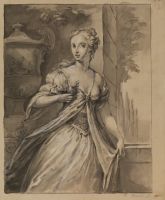 Three-quarter length portrait of a young lady