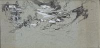 A  Waterwheel (?) and a Dry Streambed