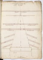 Carapecchia's Pratica delle machine de'Teatri. Plan of the stage  of  a teatro originale designed by the architect