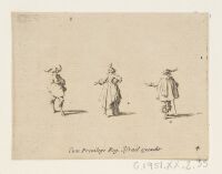 Lady, left Hand on Hip, between Two Courtiers