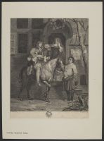 A horseman and other figures outside an inn