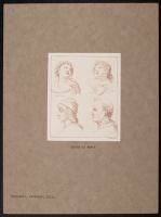 Studies of heads - two children and two middle-aged men