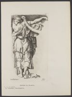 Back view of a robed figure