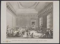 Robespierre amené blessé, dans l'anti-salle du comité de salut public...
