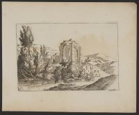 Landscape with architectural ruins