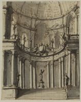 Interior of a domed building