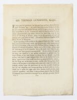 Sir Thomas Lunsford, Knight