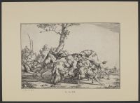 Wolf attacked by hounds