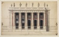 Project for the elevation of the pavillions terminating the forecourt wings of the Chateau of Versailles