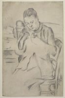 Hortense Fiquet (Madame Cézanne) sewing