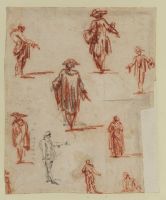 Sheet of nine figure studies