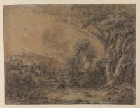Landscape with river and bridge