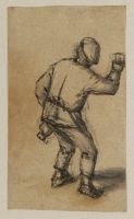 Peasant with a bottle and glass