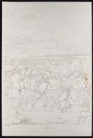 Aeneas wounds Turnus during a duel, and the latter begs Aeneas for mercy for the sake of his father