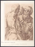 Three men with a book