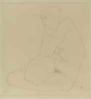 Seated female nude