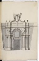 Front elevation of a military gateway VIII