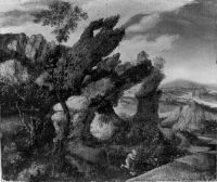 Landscape with Saint Onuphrius (?) Praying