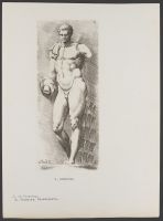 Antique male nude Plate 13 from Signorum veterum icones, 100 plates plus  title-page, of etchings after classical sculpture, dedicated to  Johannes Wtenbogaard and Constantijn Huygens