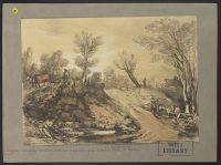 Farmer with plough in landscape