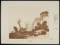 Landscape with castle and a wagon