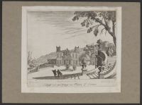 View of an Italian villa on a bay