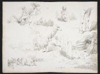 Studies of figures and animals