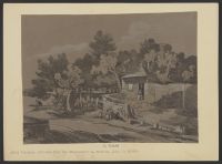 Cottage in a landscape with trees