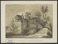 House in a Landscape with Small Waterfall