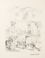 The Frogs - The Tribunal. The competition is announced to the  spectators by a chorus [Das Tribunal. Den Zuschauern wird von  einem Chor der Wettkampf angekundigt]
