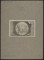 Trompe l'oeil depiction of a drawing or print of a planet