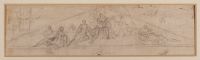 Design for a pediment - Apollo and the Muses (?)