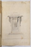 Design of an ornamental pedestal (recto)
