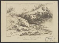 Landscape with woman and riverbed