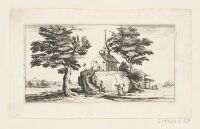 Landscape with church on a rock