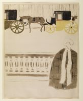 Five fragments of a Screen - 'Le Paravent - La Promenade des  Nourrices frise de fiacres'