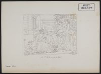 The Holy Family served by angels (La S.te Famille servie par les Anges)