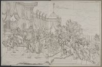The army swearing allegiance to the Emperor after the distribution of Eagles at the Champ-de-Mars